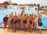The U of L swim team posed for a team picture at the Cocoa Beach training facility.