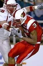 J.R. Russell and the Cards compete in the 2004 spring game on Friday