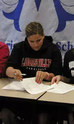 Karen Criss has the chance to win eight events in the Nebraska State High School Meet.