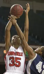 Angel McCoughtry goes up for a shot during second half action Monday night. (AP Photo/Timothy D. Easley)