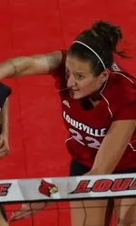 Justine Landi had 15 kills for the Cardinals.