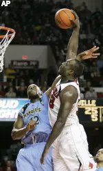 U of L sophomore F Derrick Caracter