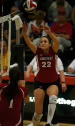 Justine Landi hit .455 to lead the Cardinals to a 3-0 sweep of Pitt.