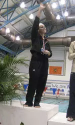 Leslie VanWinkle was named the BIG EAST Swimmer of the Meet and is the first U of L woman to make two A-Cuts for the NCAA as well as two Olympic Trial marks.