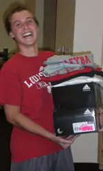 Maci Wachtel geared up as she begins her career as a Cardinal.