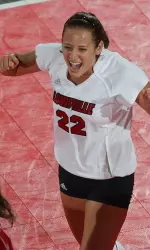 Justine Landi hit .353 to lead the Cardinals with 16 kills.