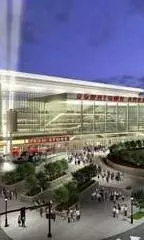 Exterior rendering of the Cardinals' new downtown arena