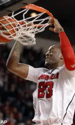 Terrence Jennings dunks the ball during the first half.
