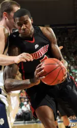 Earl Clark drives the lane during the first half. (AP Photo/Joe Raymond)