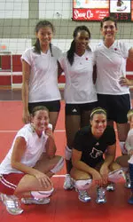 Back row Rui Liu, Jennifer Hoffman, Kara Hamilton. Front row: Beth Kuhnell and Kristie Wetterer.