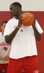 Freshman center Gorgui Dieng met with the media at Thursday's press conference.