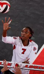 Gwen Rucker had six kills, hitting .417.