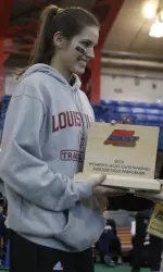 Rachel Gehret was named the Female Field Athlete of the Meet after winning the triple jump and tying for first in the long jump.