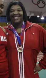 D'Ana McCarty earned All-America honors at the NCAA Outdoor Championships in the discus and hammer throw.