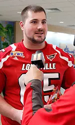 Josh Byrom spoke with the media about his experience meeting with children at the hospital.