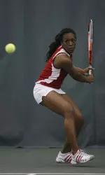 Kaysara Mandry won both her singles and doubles matches.