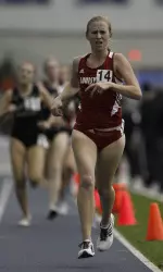 Kelsey Page set a new school record in the 3,000m steeplechase with a time of 11:00.46.