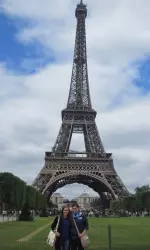 Sara and Jessica in Paris, France.