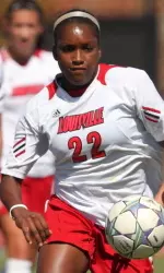 Louisville sophomore forward Christine Exeter