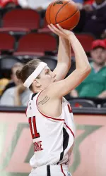 Becky Burke puts up a shot.