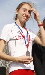 Kim Grieshaber, who earned USTFCCCA academic honors, garnered her first career all-region honor in 2010.