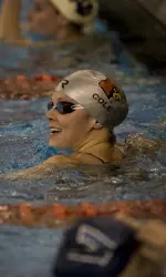 Aileen Cole had the fastest prelim time in the 50-free.