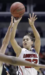 Shoni Schimmel takes a shot on Sunday afternoon against Vanderbilt.