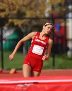 Rachel Gehret collected her second win of the season in the long jump.