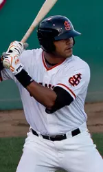 Chris Dominguez playing for San Jose before being promoted to Richmond.