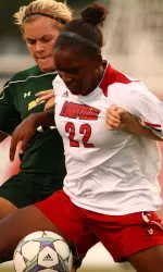 Louisville sophomore forward Christine Exeter