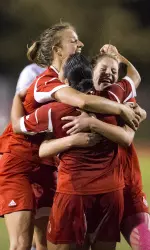 The Cardinals celebrate during Friday's win.