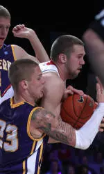 Stephan Van Treese battles for a rebound.