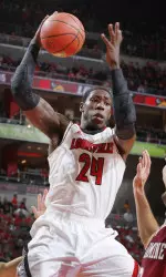 Montrezl Harrell led the Cardinals' scoring attack in two exhibition games, averaging 17.5 points.