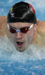 Tim Collins swam the fly leg of the 400-medley relay.