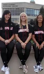 Seniors Tori Collins, Kristin Austin and Tesha Paysen
