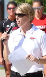 Head coach Laura Aubrey