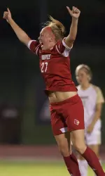 Katie Walz celebrates her game-winning goal.