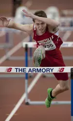 Calvin Arsenault took second in the 60m hurdles and advanced to Saturday's final.