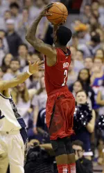 Russ Smith had 18 points in the second meeting with Pittsburgh last year.