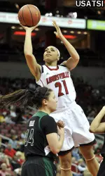 Bria Smith goes up to shoot.