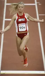 Brittany Owens had the top freshman performance in the long jump, placing seventh.
