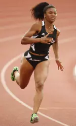 Margret Harris ranks in the top 10 in the BIG EAST in the 100m and 200m events.