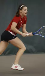 Rebecca Shine won her match at No. 2.