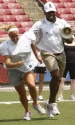Head coach Charlie Strong and his staff will be giving instruction at the clinic.