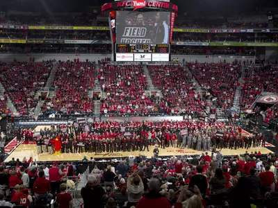 Half-time, AD Honor Roll Student Athletes
| Louisville v Houston |
Photo By: Jeff Reinking | Louisville Athletics