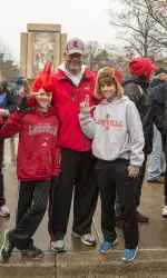 Fans are encouraged to wear red