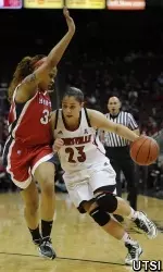 Louisville guard Shoni Schimmel scored 17 points in an victory over Houston on Wednesday night.