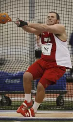 Sam Bombaugh boasts a 3.893 cumulative GPA in political science and ranks first in the conference in the weight throw.