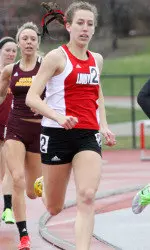 Kelsey Cramsey ran to a first-place finish in the women's 800m.