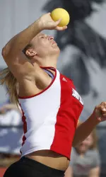 Liberty Slinden, who ranks 20th in the region in the shot put, leads a group of three competing at 10:30 a.m.